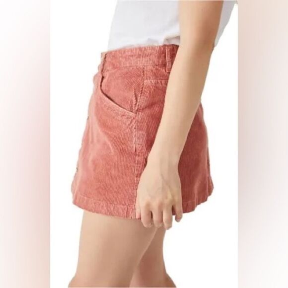 NWOT Free People Ray Cotton Corduroy a line  Mini skirt color Myrrh Rust - Picture 12 of 15